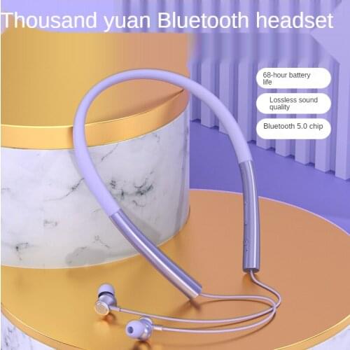 Sports wireless bluetooth headset binaural neck hanging neck running game Android for Apple Android Ultra-long standby earbuds