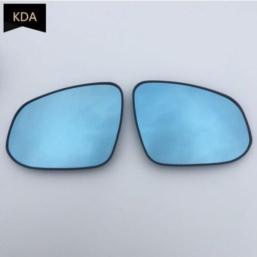 2pcs Auto Replacement Left Right Blue Heated Wing Rear Mirror Glass for Toyota Highlander 2015 2016 2017 2018