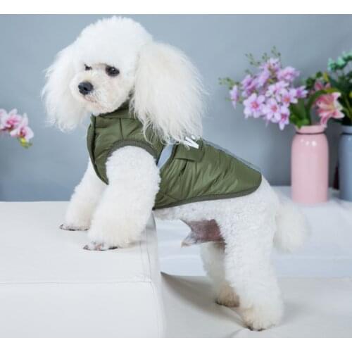 Warm Pet Coat Reflective Safety Dog Vest Thicken Padded Comfortable Autumn Winter Dog Jacket Practical Fashion Dog Accessories