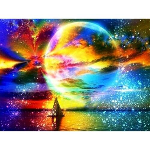 Scenery Landscape Printed Fabric 11CT Cross-Stitch DIY Embroidery Patterns DMC Threads Sewing Painting Knitting Different