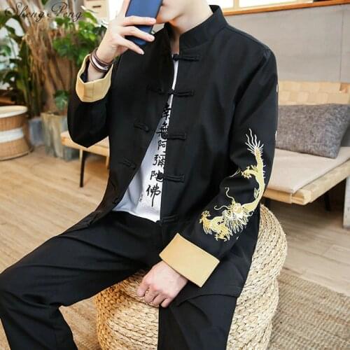 Traditional chinese clothing for men chinese dragon jacket shanghai tang kung fu clothing chinese style clothing tang Q086