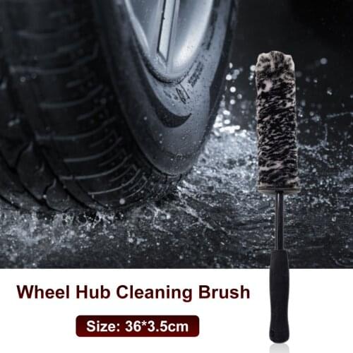 Fiber Hub Brush Car Wheel Hub Cleaning Brush Soft Durable Car Tire Cleaning Brush