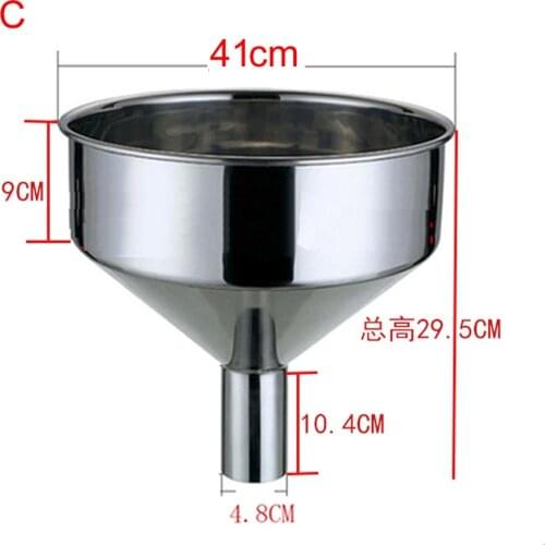 Funnel Stainless Steel Large funnel stainless steel metal wine funnel fuel funnel large extra large 40cm