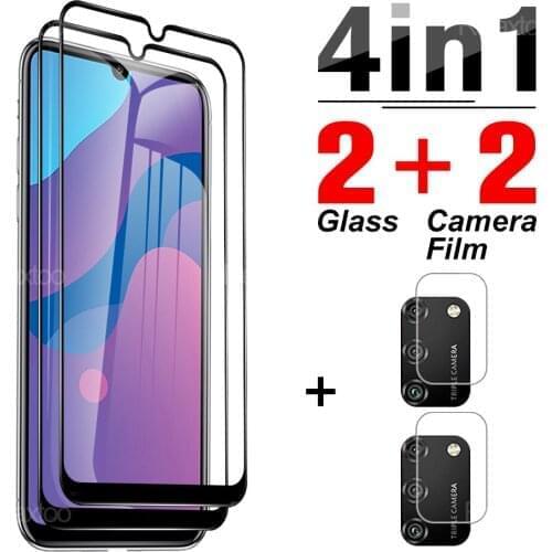 4-in-1 Cover Tempered Glass On The For Honor 8c 8s Screen Protector For Honor 9 Lite 9x lite 9a Phone Camera Protector Lens Film