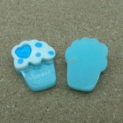 1pcs/lot resin flatback blue rhinestone sweet ice 20mm Cabochons Hair Bow Center Card Frame Making Craft DIY B401-4