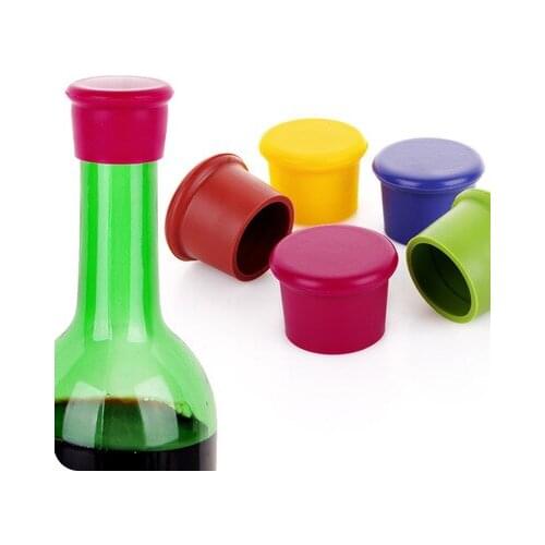 10 Pcs Reusable Wine Beer Cover Bottle Cap Silicone Stopper Beverage For Home Bar Stopper Cover Barware Dropshipping