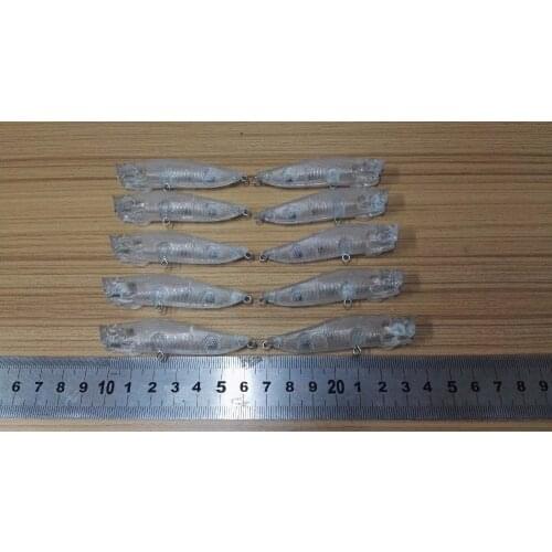 10pcs Unpainted Crankbait Fishing Lure Body 2 2/3 Inch 1/6 OZ Blank lures JS#2E2