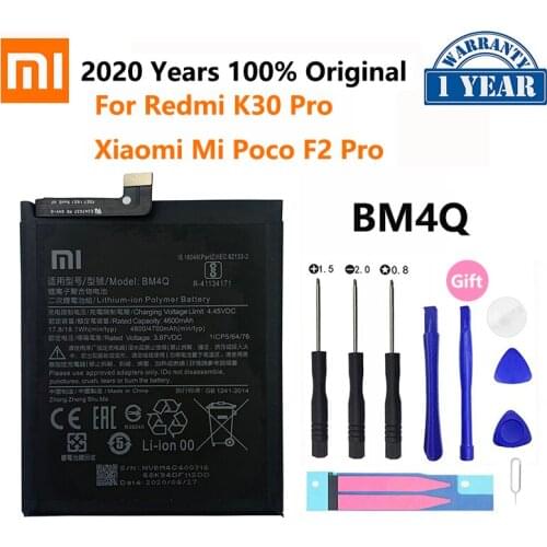 100% Original XIAO MI BM4Q 4700mAh Phone Battery For Xiaomi Mi Poco F2 Pro Redmi K30 Pro K30Pro Replacement Batteries Bateria