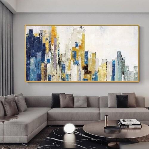 100% Hand Painting Large Oil Paintings Abstract Abstract Canvas For Modern Home Living Room Salon Decoration Wall Art Simple
