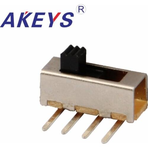 20PCS SS-13F16 1P3T Single pole three throw 3 Position slide switch DIP 4 pin verticle type bend pin
