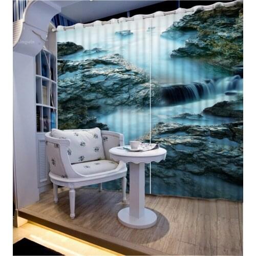 3D Curtains Fashion Customized Rock Fog Curtains For Bedroom Custom Any Size Curtain Blackout Curtain Living Room