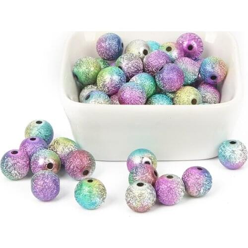 4/6/8/10mm Mixed Wrinkle 3 Color Acrylic Beads Charm Loose Spacer Beads For Jewelry Making DIY Needlework Bracelet Accessories