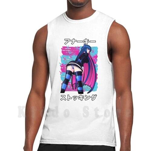 Stocking Anarchy tank tops vest 100% Cotton Panty Stockings Garterbelt Reit Hentai Sexy Ass Stocking Anarchy Pinup