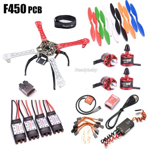 F450 450mm Quadcopter Frame Kit PIX Pixhawk 2.4.8 Controller board M8N GPS 433mhz 1000mw Telemetry 30A Simonk esc 2212 920kv