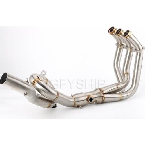 For Yamaha Tracer 900 / GT 2015 to 2019 MT09 MT 09 Tracer Escape Slip-on Motorcycle Exhaust Muffler Front And Middle Link Pipe