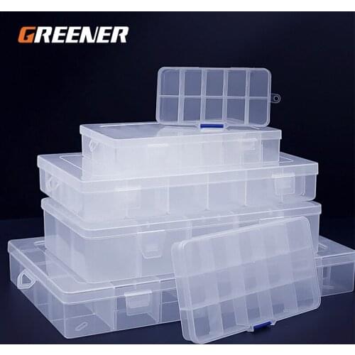 GREENER Portable Removable Jewelry Tool Storage Box Container Ring Electronic Parts Screw Beads ​Organizer Plastic Case