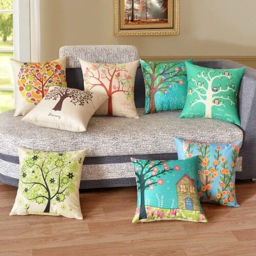 Happy Tree Decorative Pillowcases