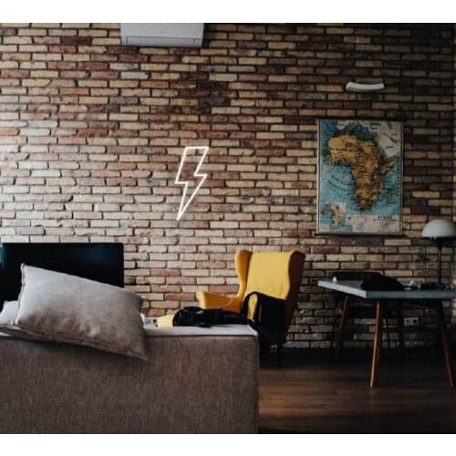 Custom Lightning Bolt Led Flex Transparent Acrylic Neon Sign Light Decoration Wall Hanging for Home Room Bedroom Party Club