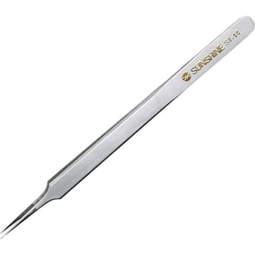 SUNSHINE ST-14 Anti-static ESD Tweezers Maintenance Tools Industrial Precision Curved Straight Tweezers Repair Tools