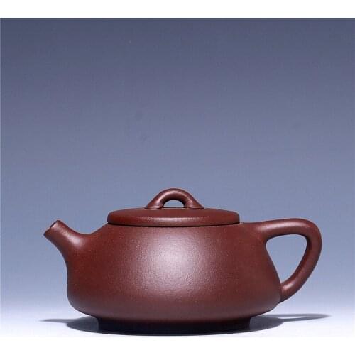 220ml Stone scoop ceramic teapot Yixing Zisha tea pot raw ore purple clay pu'er black tea teapot Wholesale Free shipping