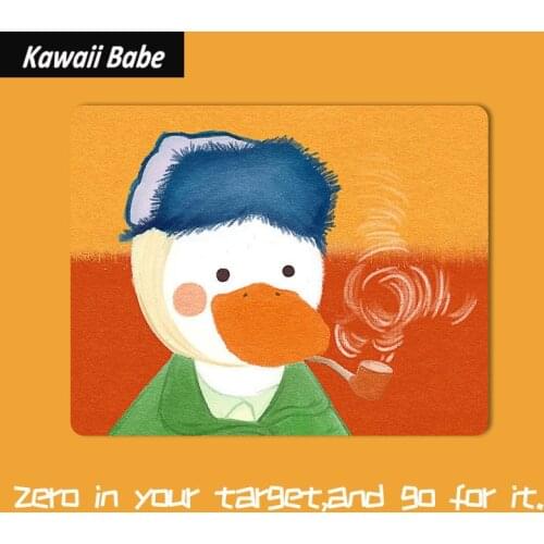 Kawaii Desk Pad Mouse Pad Cute Mouse Pad duck Writing Desk Mats Gamer Round Square Deskpad for Office Home PC Computer Art