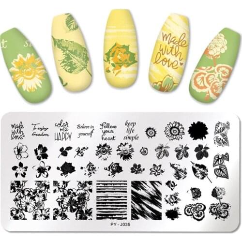 Nail Stamping Plates Letter Line Design Stainless Steel Stamping Template Nail Design Nail Art Image Plate