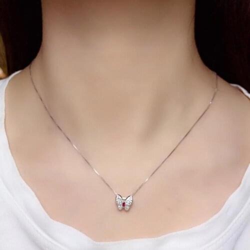 Natural And Real Ruby Pendant Ruby necklace For Women