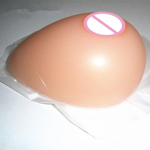 1000g/Pair 100% Medical Silicone Breast Form,self-adhesive False Breast Form for Crossdresser,mastectomy Prosthesis Bra Strap