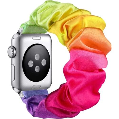 Strap For Apple watch band 40mm 44mm 42mm 38mm 42mm Elastic Nylon bracelet Scrunchie Solo Loop correa iWatch series 6 se 5 4 3