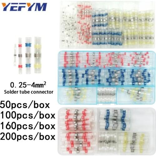 Mixed heat shrink sordering terminals 0.25~4mm2 waterproof solder sleeve tube electrical wire insulated butt connectors kit