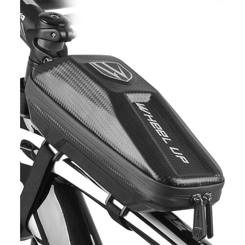 Cycling Phone Gadgets Storage Bag Waterproof Rainproof Zipper Design Hard Shell Mtb Bicycle Front Tube Mount Saddle Bag