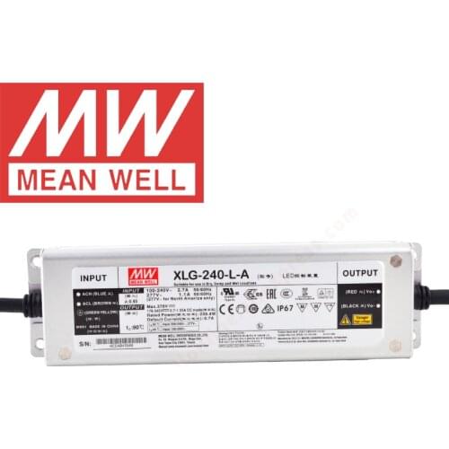 Mean Well XLG-240-L-A IP67 Metal Case Street/Skyscraper lighting meanwell 700-1050mA/178-342V/240W Constant Power LED Driver
