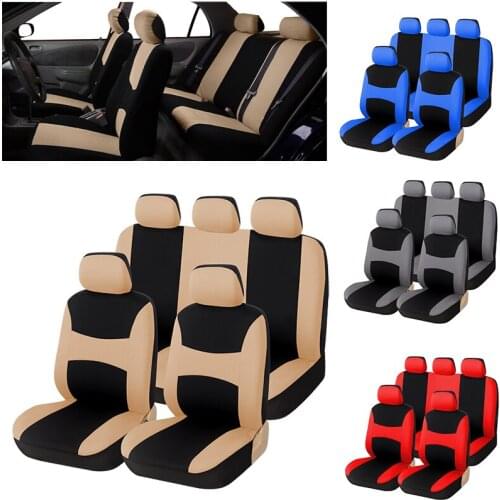 Universal 9pcs Car Seat Covers,Two-tone Design Auto Protector Interior Accessories,Airbag Compatible,for Citro_nC5 for vw-GOLF