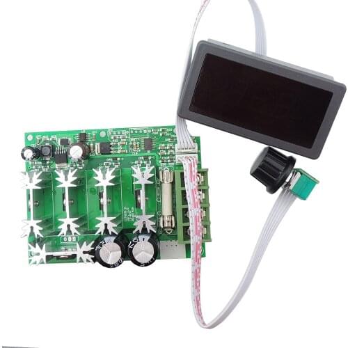 DC motor controller,Wholesale High Power 12V-80V DC 30A LED Digital Display PWM Control HHO RC Motor Speed Controller w/ display
