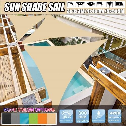 Waterproof Sun Shelter Triangle Sunshade Protection Outdoor Canopy Garden Shade Sail Awning Shade Cloth