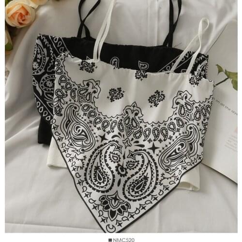 Women BOHO Crop Tops Female Folk Print Tops Strappy Chic Camis Vintage Bohemian Crop Tops For Women Camis