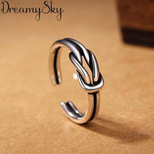 Original Design Bohemian Retro Antique Silver Color Heart Ring For Women Fashion Open Finger Rings Female Boho Jewelry