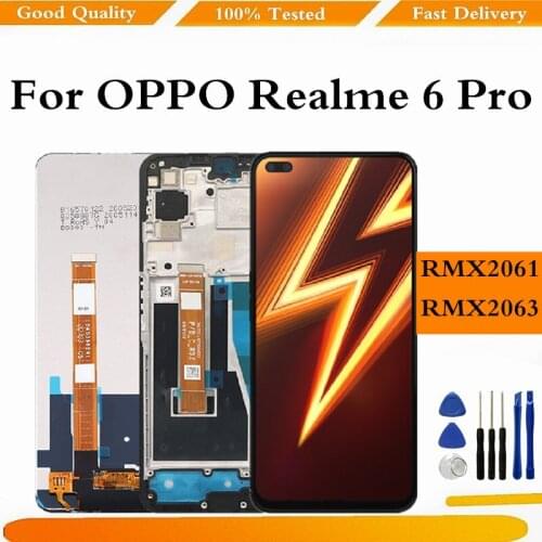 For OPPO Realme 6 Pro RMX2061 RMX2063 LCD Display Touch Screen Digitizer Assembly For Realme 6 Pro Display Screen
