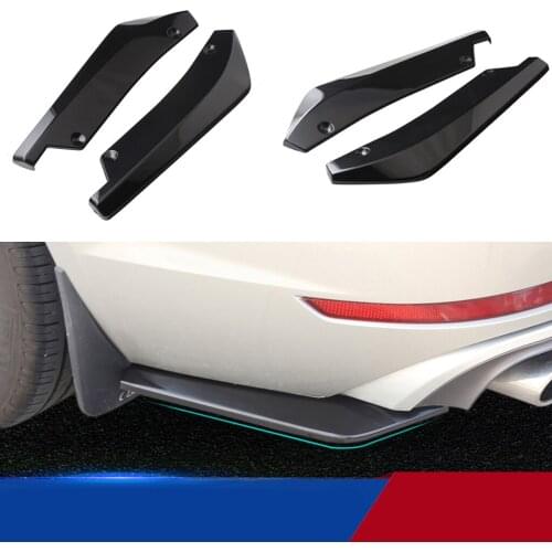 1 Pair Car Rear Bumper Lip Skirt Protector Splitter Body Spoiler Black