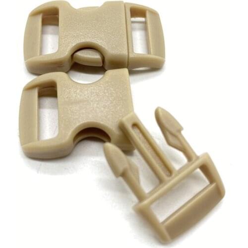 10Pcs 3/8" 10mm Side Release Buckle Curved Parachute 550 Paracord Bracelet DIY Dog Collar Strap Webbing Outdoor Camp #10