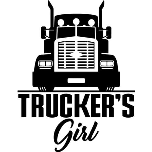 17*13.1cm Truckers Girl Decal Window Bumper Sticker Car Driver Road Speed Truck Lady Car Styling Car Sticker