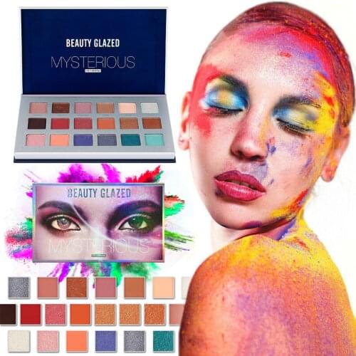 18/14 Colors Shimmer Matte Glitters Eye Shadow Palette Pigment Makeup Sunset Pearlescent Eyeshadow Palette Beauty Cosmetic TSLM2