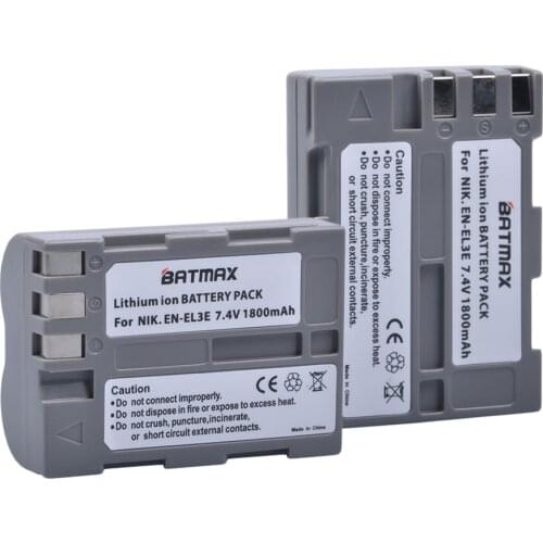 2-pack N-EL3e EN EL3e ENEL3e Replacement Camera Battery for Nikon D300S D300 D100 D200 D700 D70S D80 D90 D50