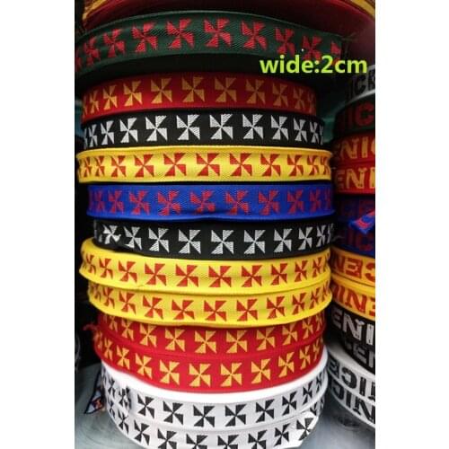 20yards/lot wide 2CM Woven Jacquard Ribbon geometric windmill design for clothing accessory ZH-4817