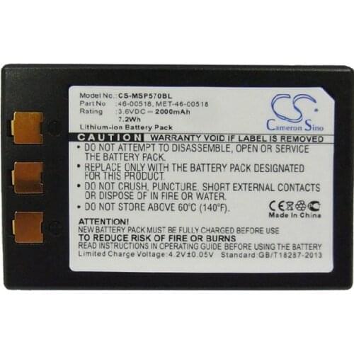 Cameron Sino 2000mAh Battery 46-00518, MET-46-00518 for Metrologic MK5710, SP5700 Optimus PDA