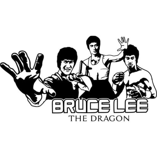 Bruce Lee Fighting Karate Car Decals High Quality Car Window Decoration Personality Pvc Waterproof Decals Black/white, 20cm*11cm