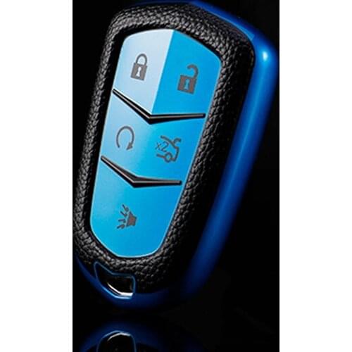 TPU Car Key Cover For Cadillac Escalade CTS XTS ATS ATS-L XLS SRX 2015 4/5/6 Button 28T CTS-V XT5 CT6 Full Case Ring