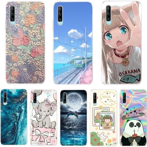 For Xiaomi Mi 9 Lite Case cartoon Silicone Bumper Back Cover Soft TPU Phone Cases For Xiaomi MI 9 Lite Case Cover Coque flower