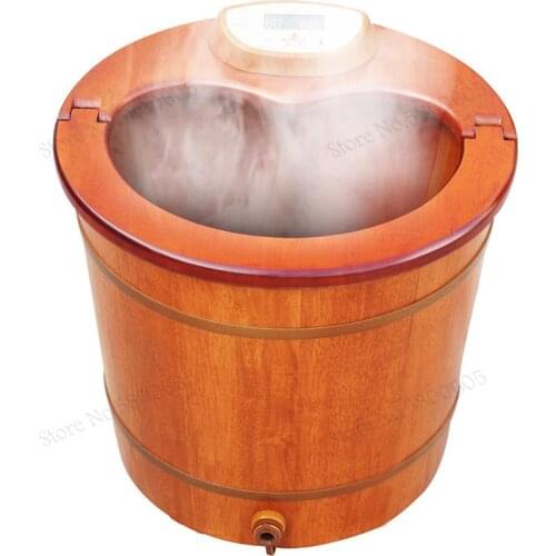 Foot bath barrel wooden barrel foot bath automatic footbath electric massage heating high deep barrel constant temperature home