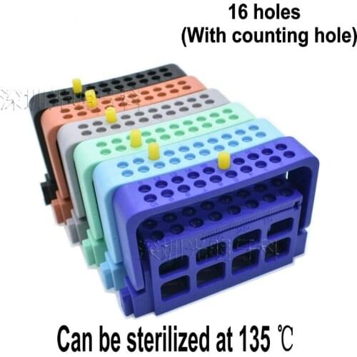 Endo Files Stand Holder Measuring Ruler 16 Holes Endo File Organizer Useful to Organize Dental Tools Dental Materials